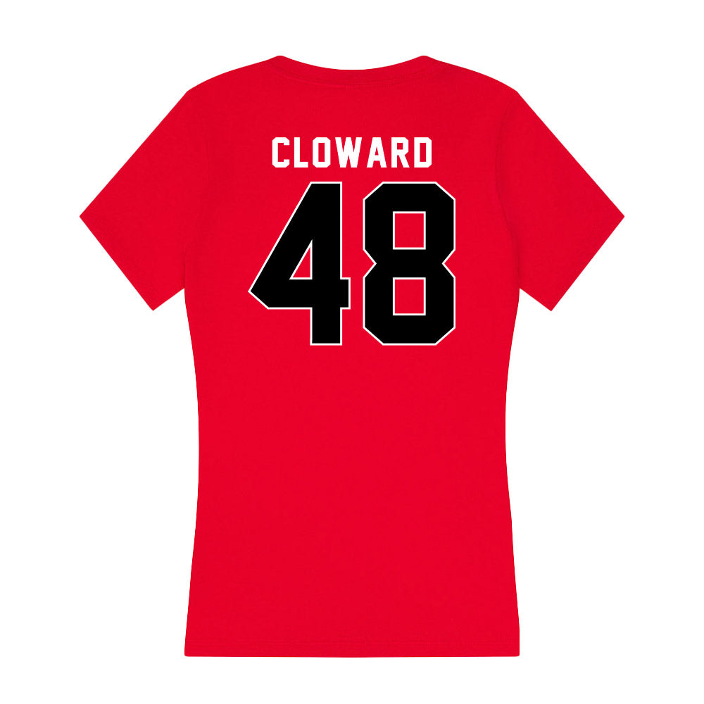 Utah - NCAA Football : Alex Cloward - Women's V-Neck T-Shirt-1