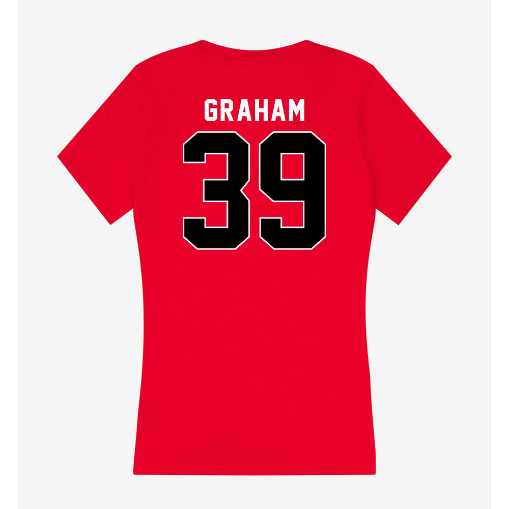 Utah - NCAA Baseball : Seth Graham - Women's V-Neck T-Shirt-1
