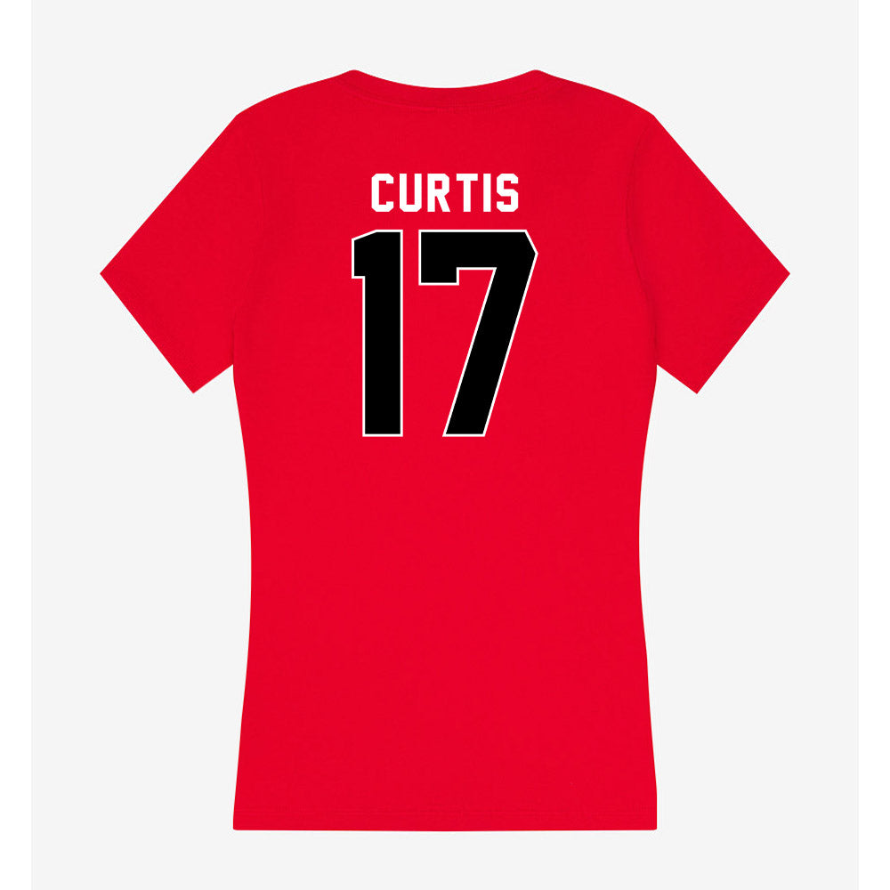 Utah - NCAA Football : Dillon Curtis - Women's V-Neck T-Shirt-1