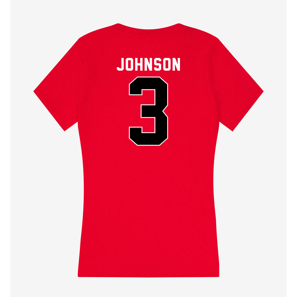 Utah - NCAA Football : Nate Johnson - Women's V-Neck T-Shirt-1