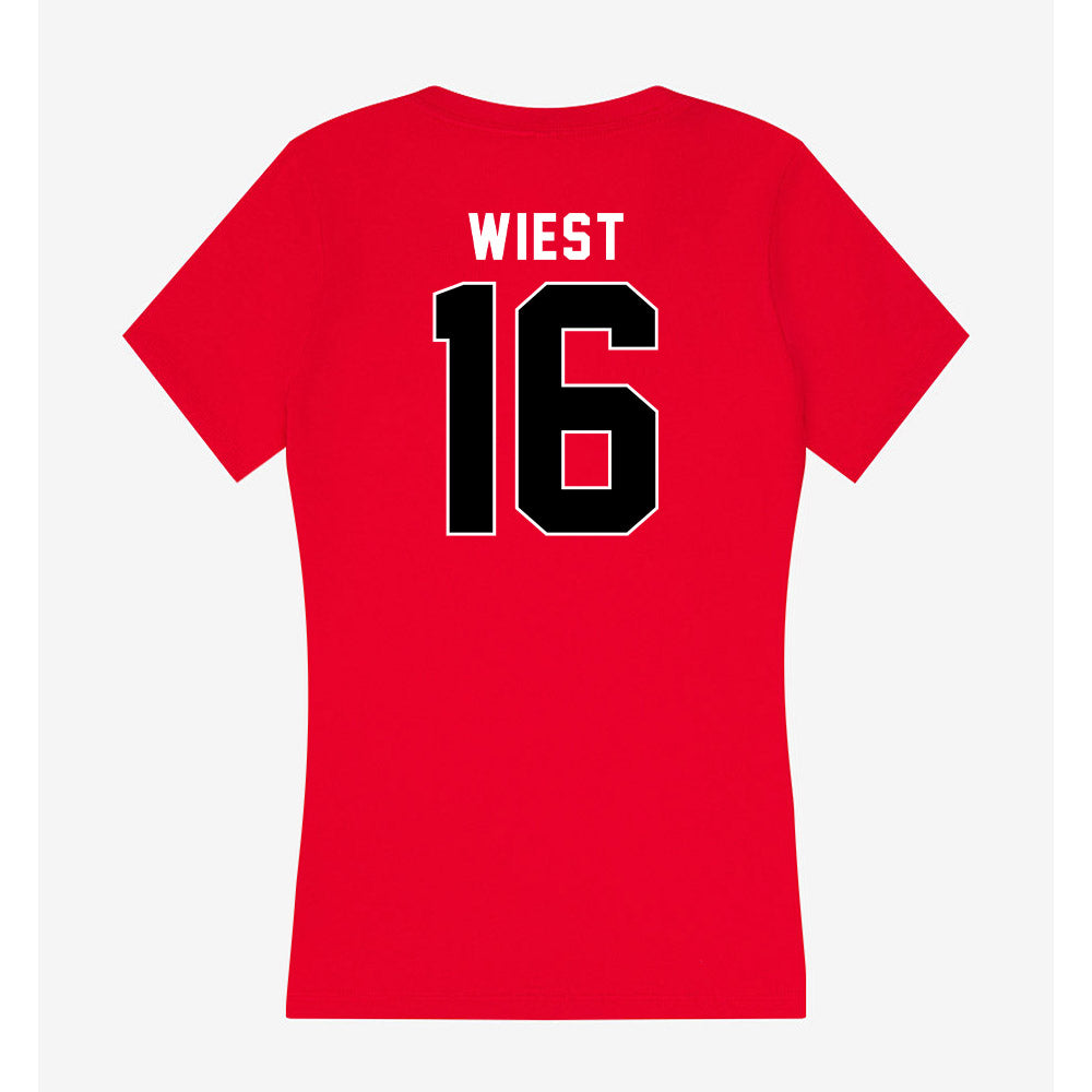 Utah - NCAA Women's Volleyball : Devyn Wiest - Women's V-Neck T-Shirt-1