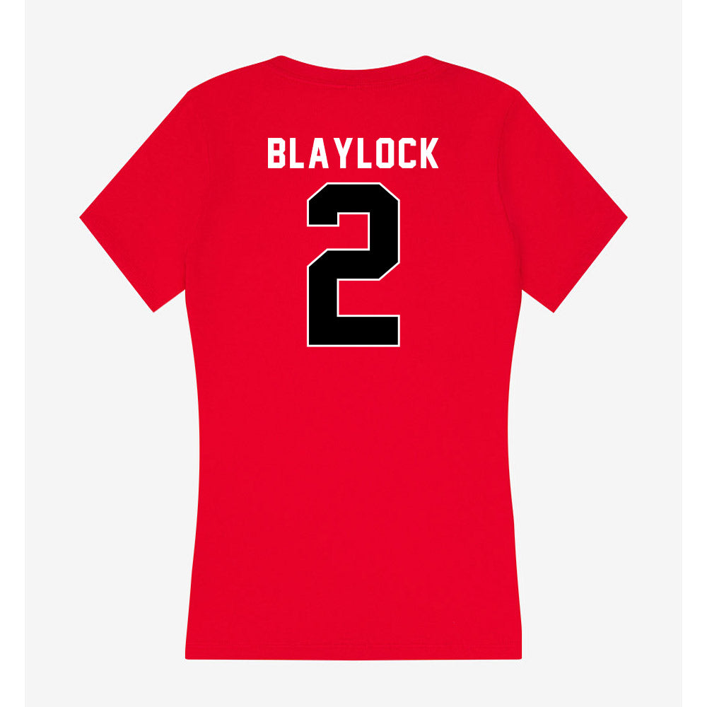 Utah - NCAA Women's Soccer : Callie Blaylock - Women's V-Neck T-Shirt-1
