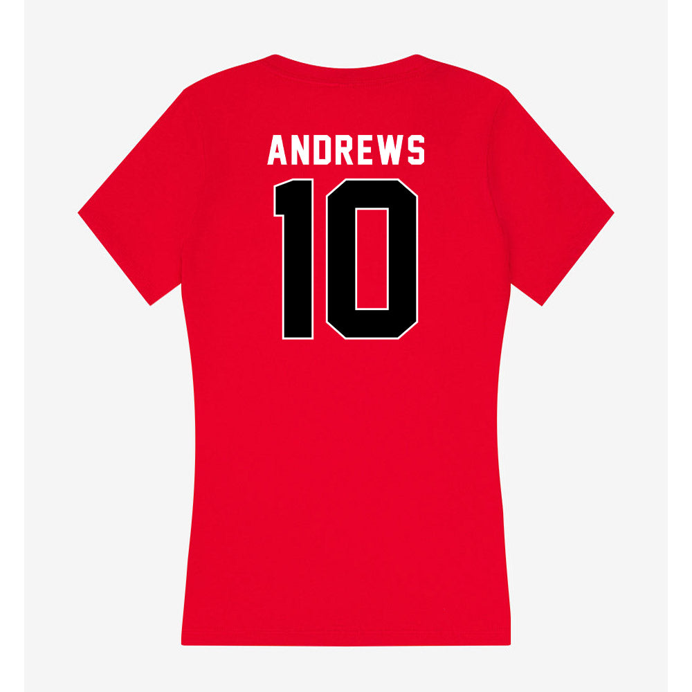 Utah - NCAA Football : Hunter Andrews - Women's V-Neck T-Shirt-1