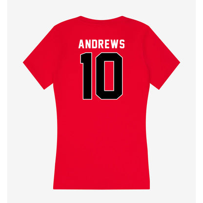Utah - NCAA Football : Hunter Andrews - Women's V-Neck T-Shirt-1