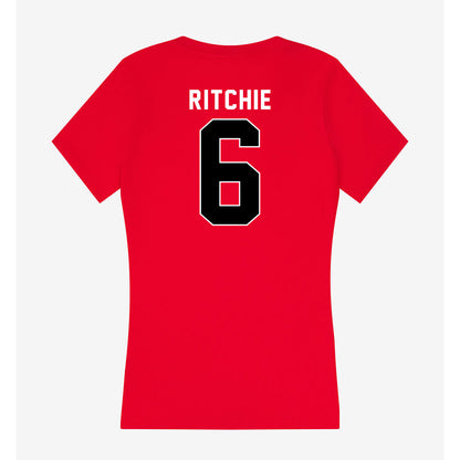 Utah - NCAA Football : Nate Ritchie - Women's V-Neck T-Shirt-1