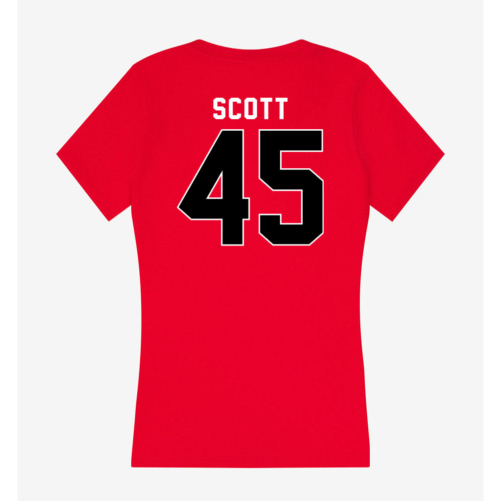 Utah - NCAA Baseball : Griffin Scott - Women's V-Neck T-Shirt-1