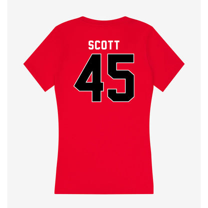 Utah - NCAA Baseball : Griffin Scott - Women's V-Neck T-Shirt-1
