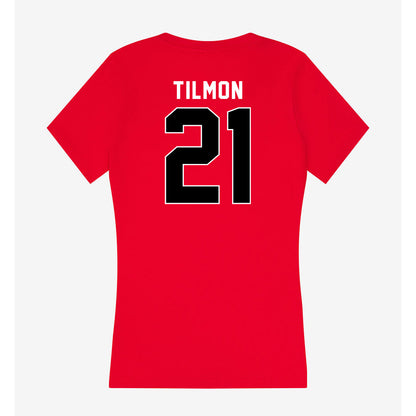 Utah - NCAA Football : Nathan Tilmon - Women's V-Neck T-Shirt-1