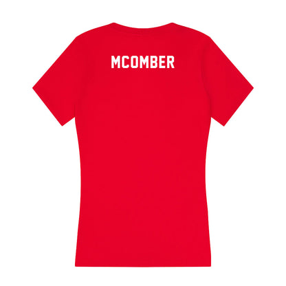 Utah - NCAA Men's Swimming & Diving : Parker McOmber - Women's V-Neck T-Shirt-1