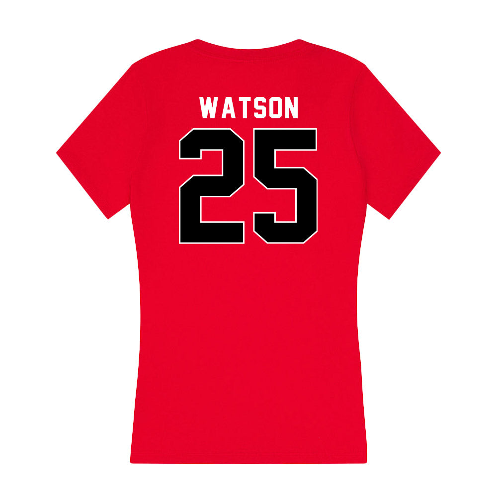Utah - NCAA Baseball : David Watson - Women's V-Neck T-Shirt-1
