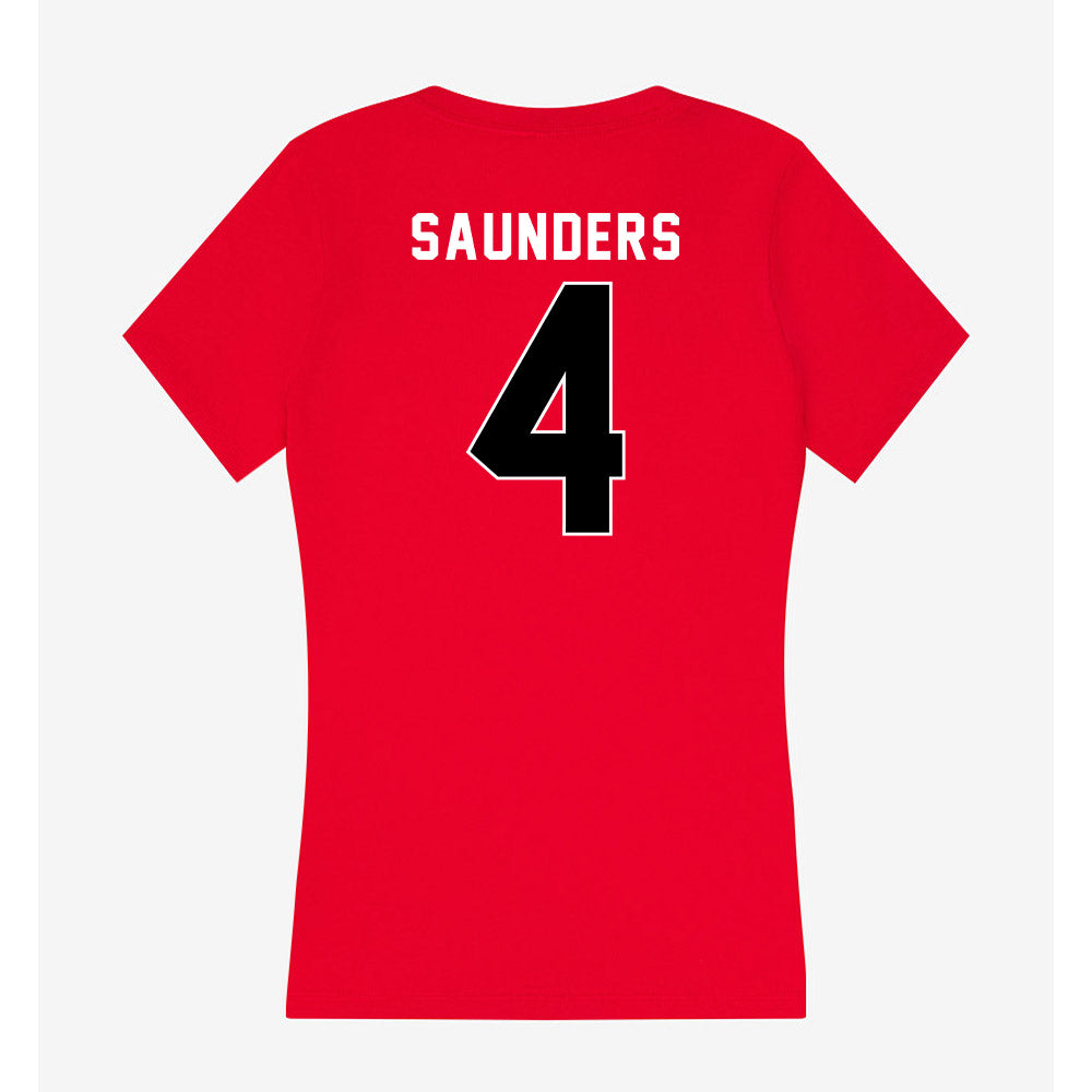 Utah - NCAA Football : Donovan Saunders - Women's V-Neck T-Shirt-1