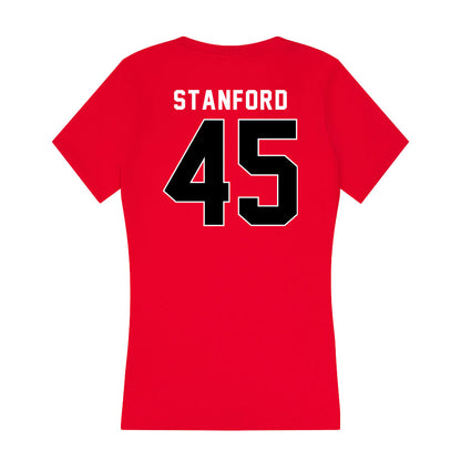 Utah - NCAA Baseball : Michael Alan Stanford - Women's V-Neck T-Shirt-1