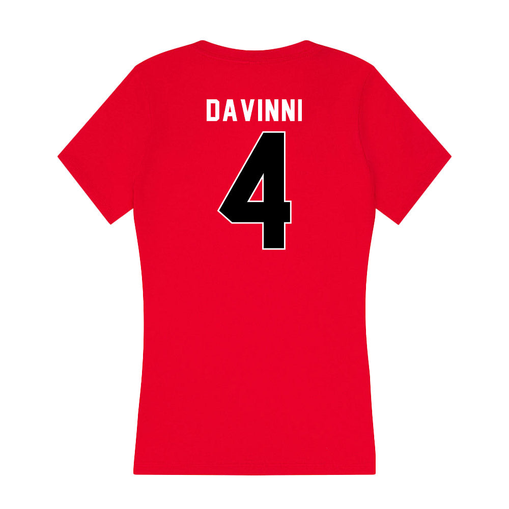 Utah - NCAA Baseball : Michael Davinni - Women's V-Neck T-Shirt-1