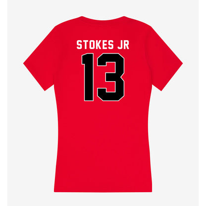 Utah - NCAA Football : Jason Stokes Jr - Women's V-Neck T-Shirt-1