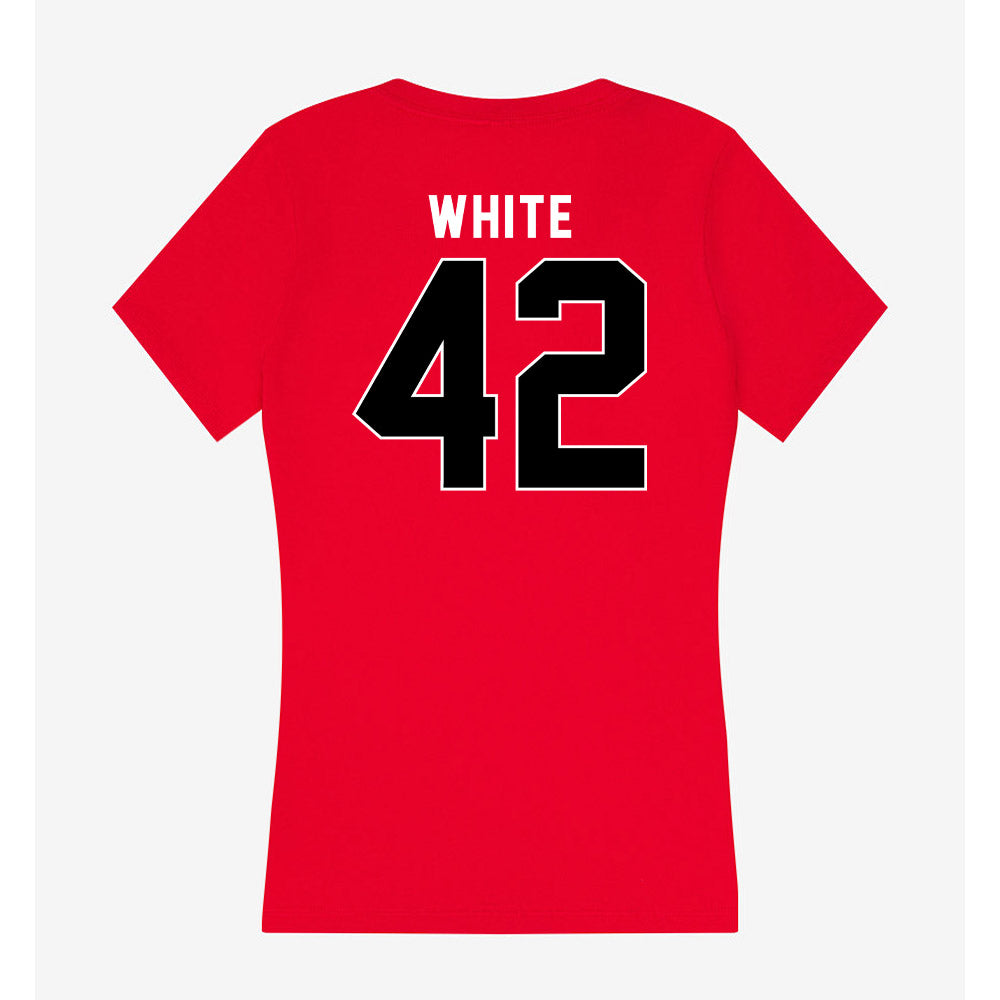 Utah - NCAA Softball : Hailee White - Women's V-Neck T-Shirt-1