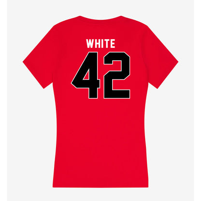 Utah - NCAA Softball : Hailee White - Women's V-Neck T-Shirt-1