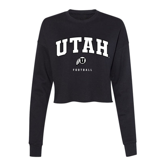 Utah - NCAA Football : Jason Stokes Jr - Women's Cropped Crew Fleece-0