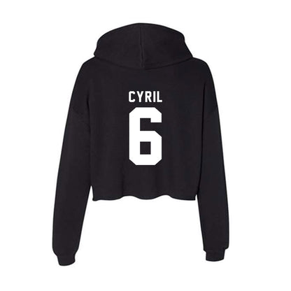 Georgia - NCAA Men's Basketball : Somtochukwu Cyril - Women's Crop Fleece Hoodie-1