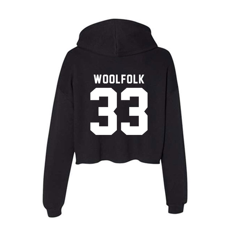 Georgia - NCAA Women's Basketball : Mia Woolfolk - Women's Crop Fleece Hoodie-1