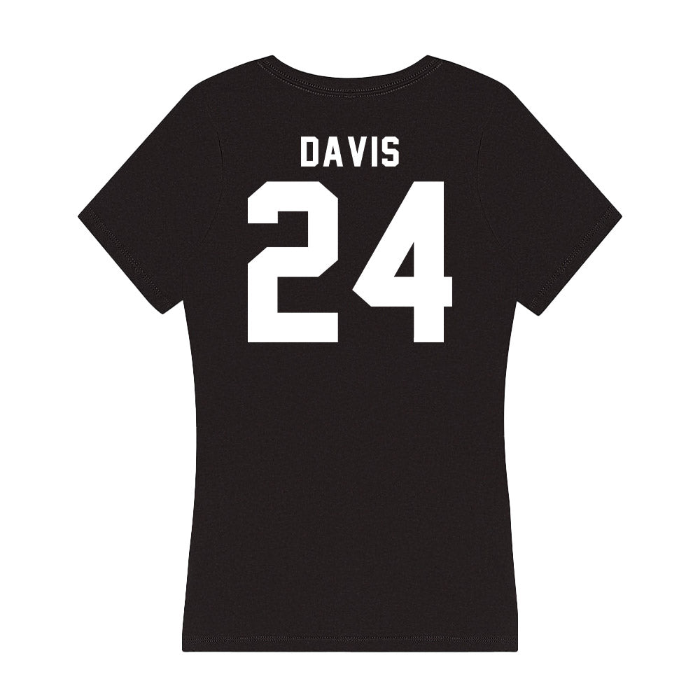 Georgia - NCAA Women's Basketball : Indya Davis - Women's V-Neck T-Shirt-1