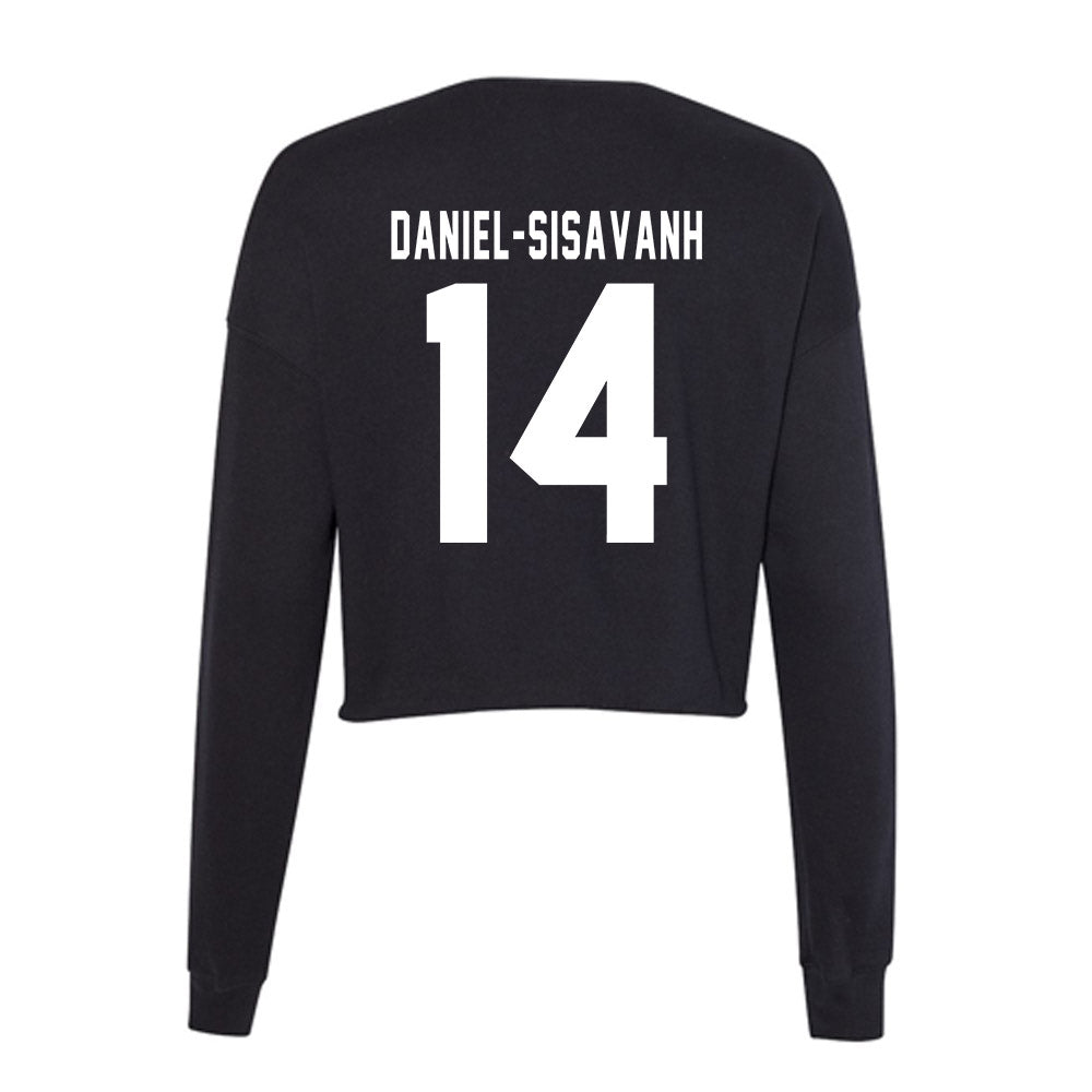 Georgia - NCAA Football : David Daniel-Sisavanh - Women's Cropped Crew Fleece-1