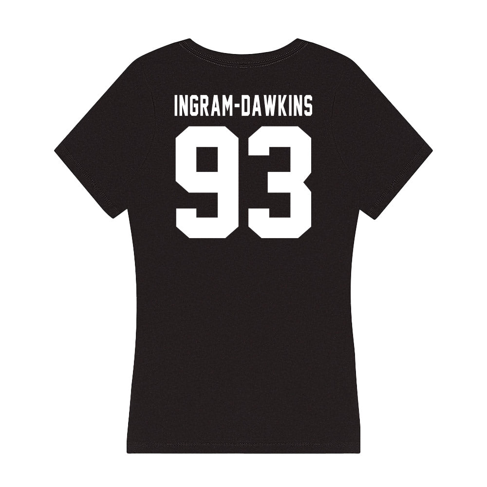 Georgia - NCAA Football : Tyrion Ingram-Dawkins - Women's V-Neck T-Shirt-1