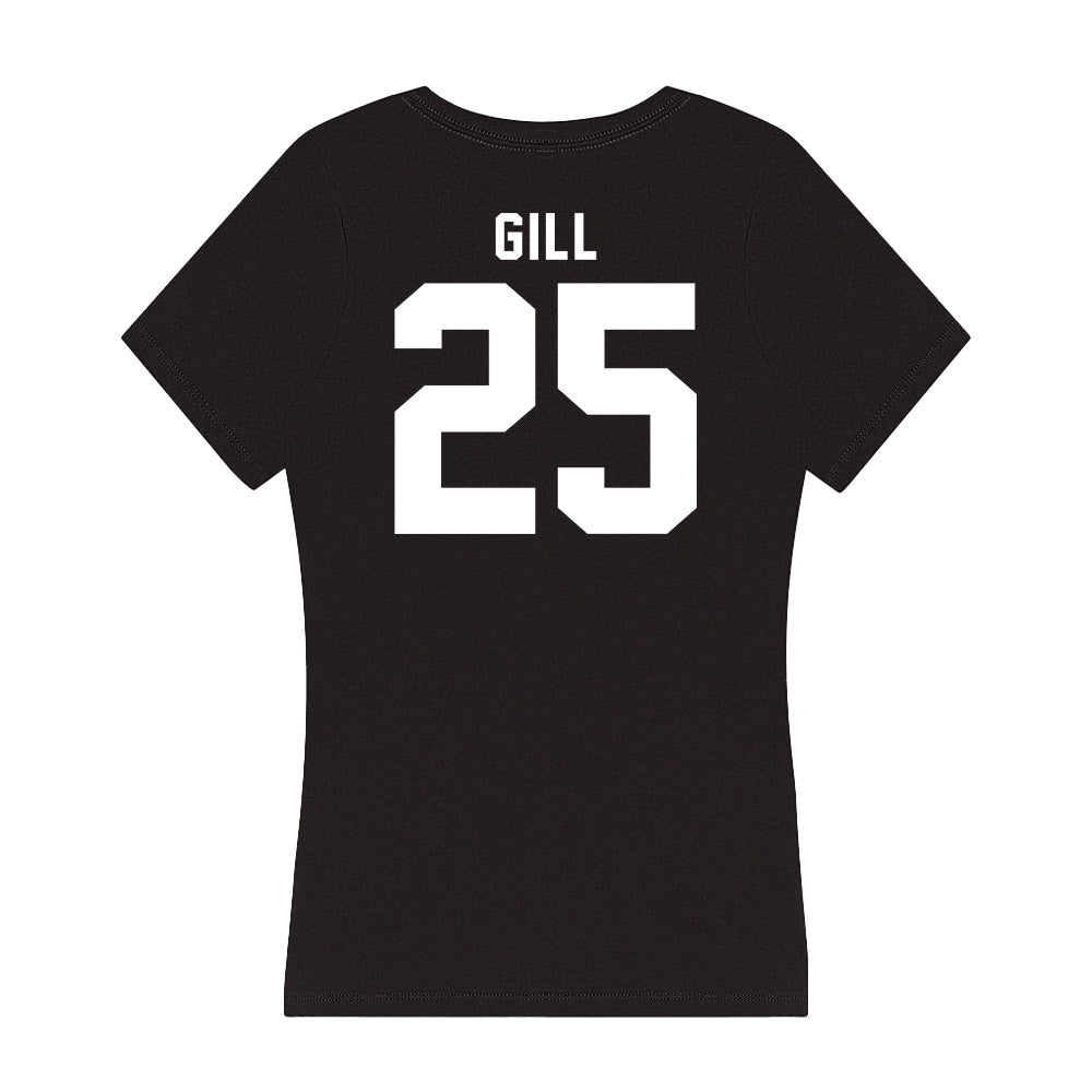 Georgia - NCAA Football : Collin Gill - Women's V-Neck T-Shirt-1