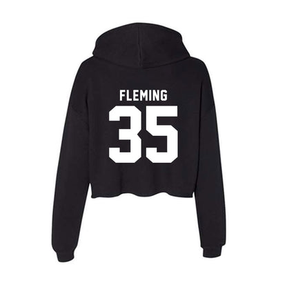 Georgia - NCAA Football : Jacob Fleming - Women's Crop Fleece Hoodie-1