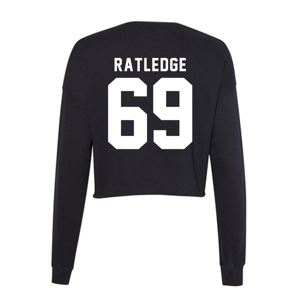 Georgia - NCAA Football : Tate Ratledge - Women's Cropped Crew Fleece-1