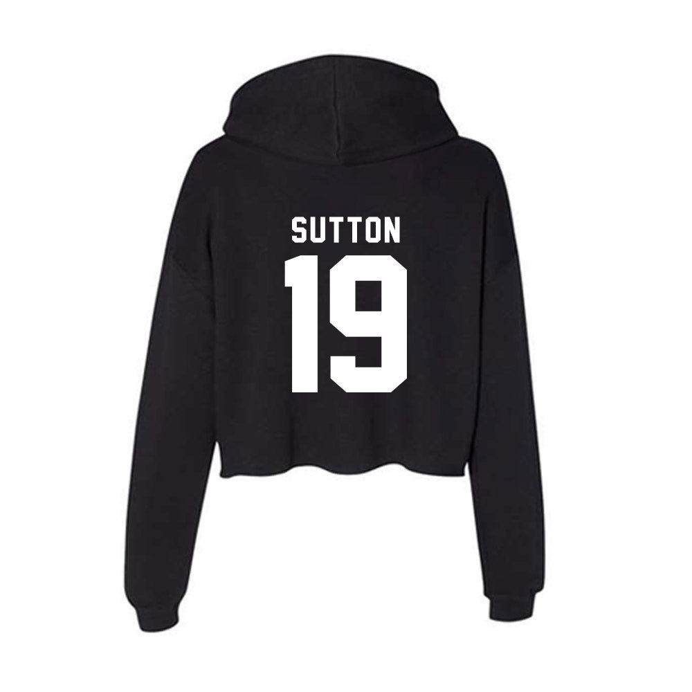 Georgia - NCAA Baseball : Ethan Sutton - Women's Crop Fleece Hoodie-1