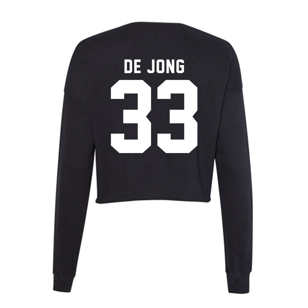 Georgia - NCAA Baseball : Max De Jong - Women's Cropped Crew Fleece-1