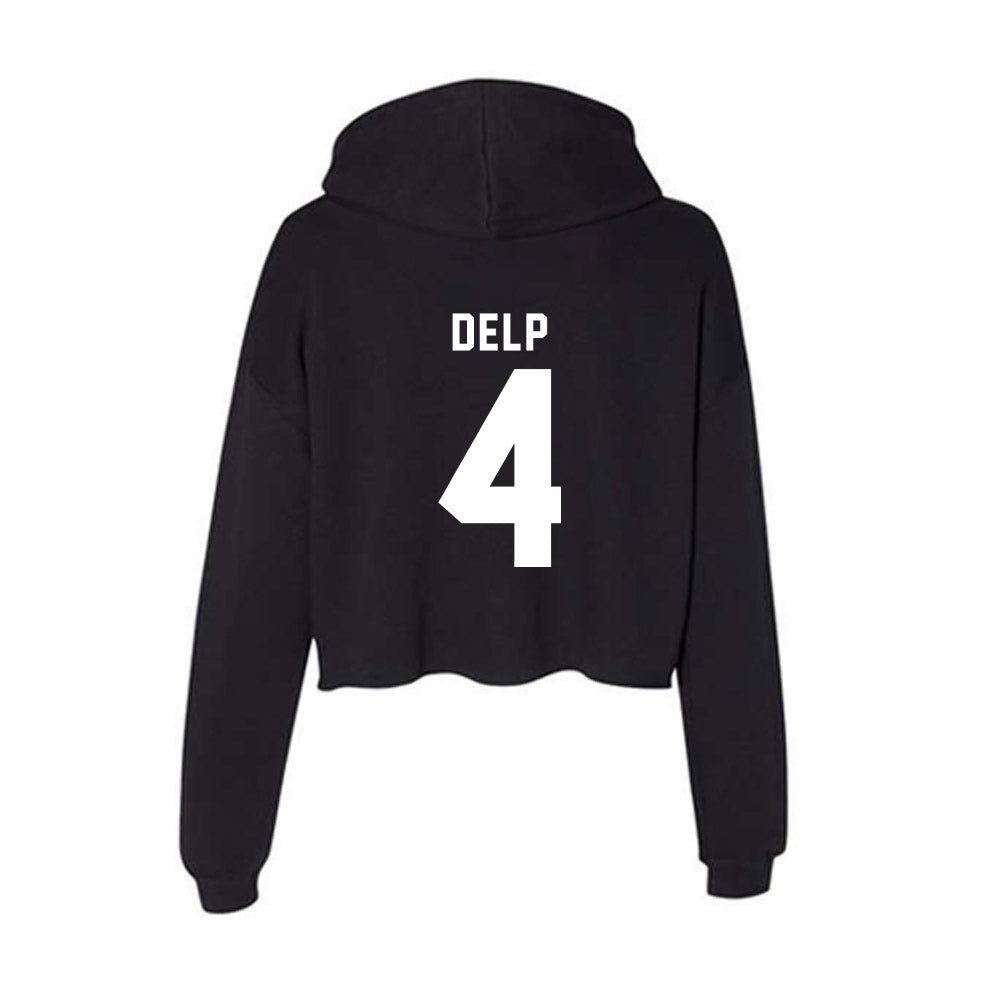 Georgia - NCAA Football : Oscar Delp - Women's Crop Fleece Hoodie-1