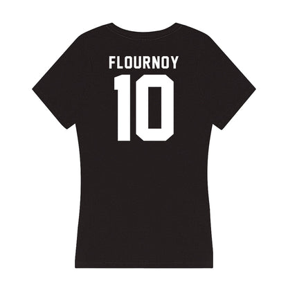 Georgia - NCAA Women's Basketball : De'Mauri Flournoy - Women's V-Neck T-Shirt-1