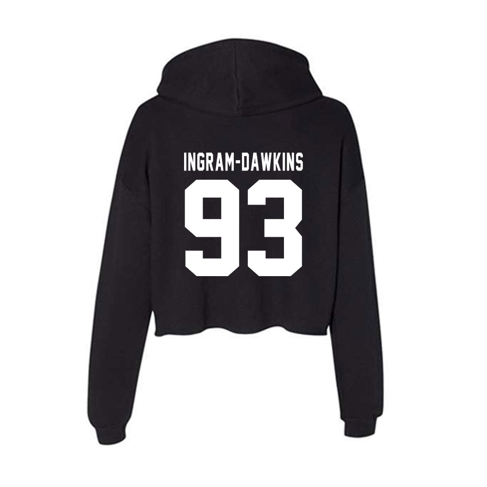 Georgia - NCAA Football : Tyrion Ingram-Dawkins - Women's Crop Fleece Hoodie-1