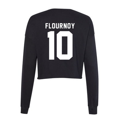 Georgia - NCAA Women's Basketball : De'Mauri Flournoy - Women's Cropped Crew Fleece-1