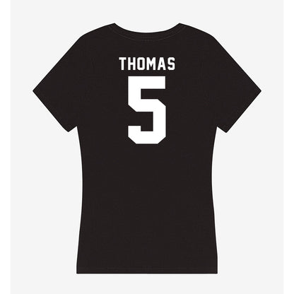 Georgia - NCAA Football : Noah Thomas - Women's V-Neck T-Shirt-1