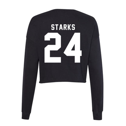 Georgia - NCAA Football : Malaki Starks - Women's Cropped Crew Fleece-1