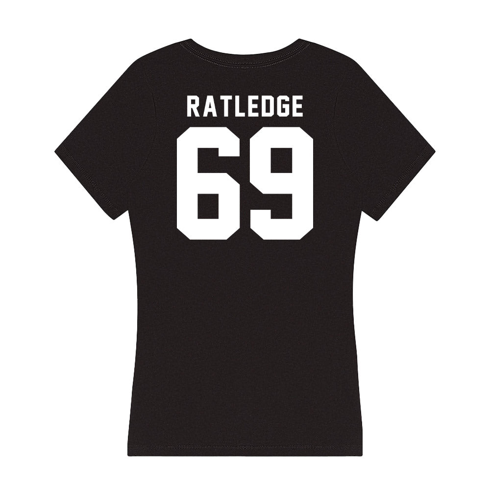 Georgia - NCAA Football : Tate Ratledge - Women's V-Neck T-Shirt-1