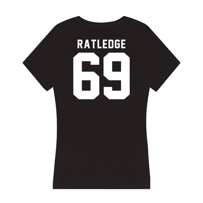 Georgia - NCAA Football : Tate Ratledge - Women's V-Neck T-Shirt-1