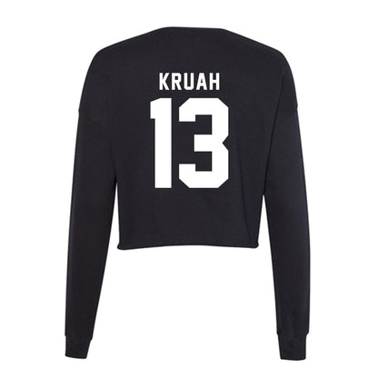 Georgia - NCAA Football : Anthony Kruah - Women's Cropped Crew Fleece-1