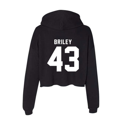 Georgia - NCAA Football : Marek Briley - Women's Crop Fleece Hoodie-1