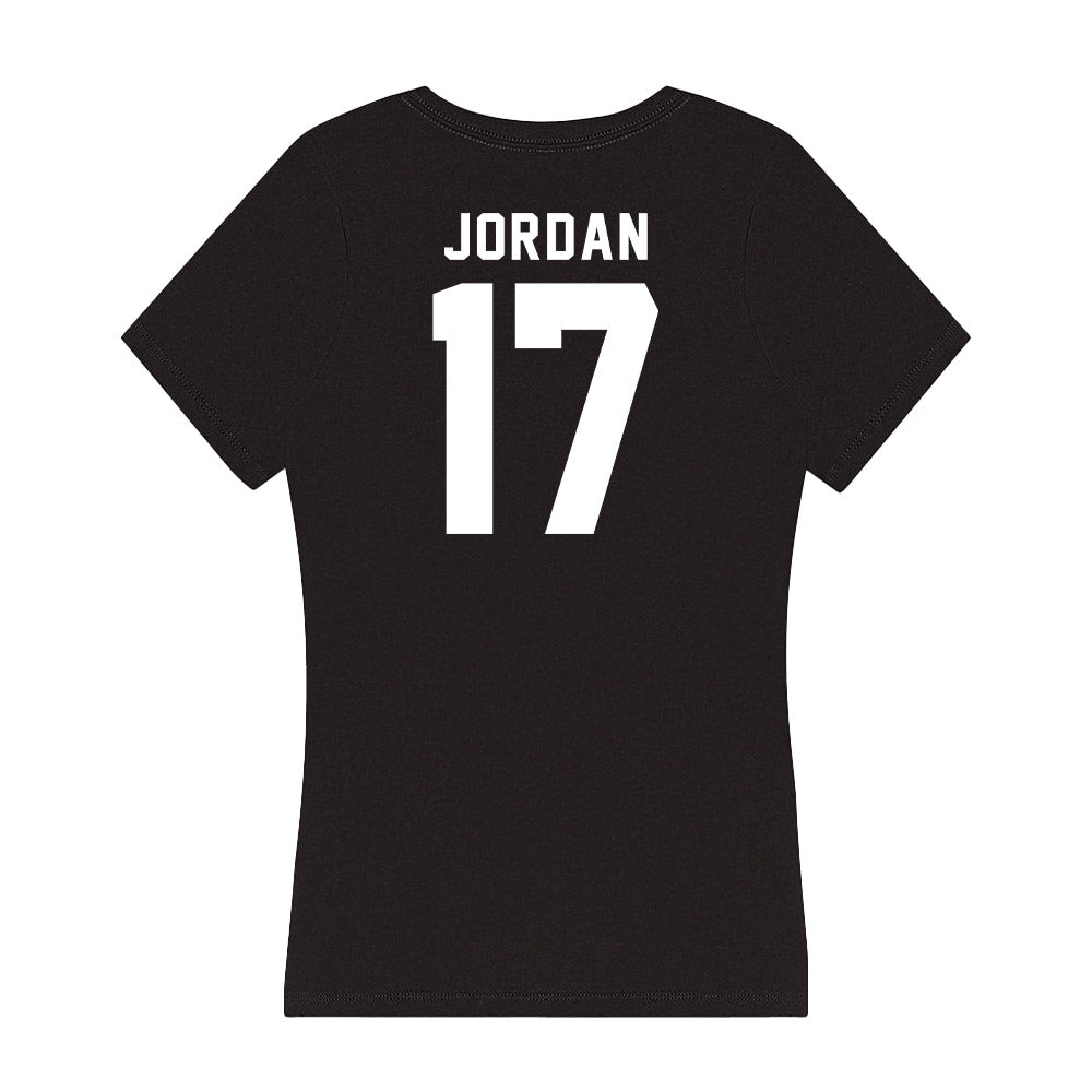 Georgia - NCAA Baseball : Logan Jordan - Women's V-Neck T-Shirt-1