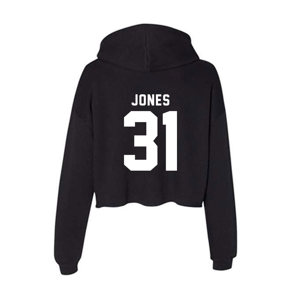 Georgia - NCAA Football : Kyron Jones - Women's Crop Fleece Hoodie-1