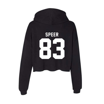 Georgia - NCAA Football : Cole Speer - Women's Crop Fleece Hoodie-1