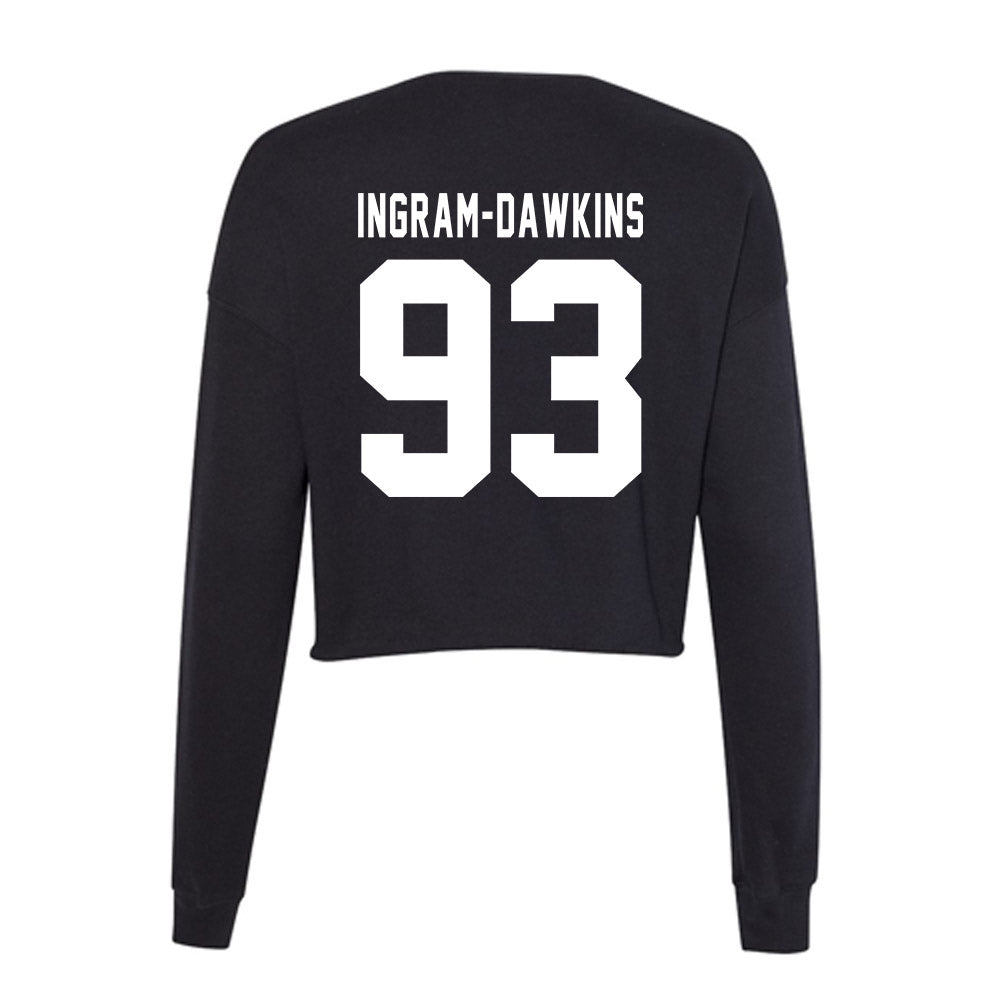 Georgia - NCAA Football : Tyrion Ingram-Dawkins - Women's Cropped Crew Fleece-1