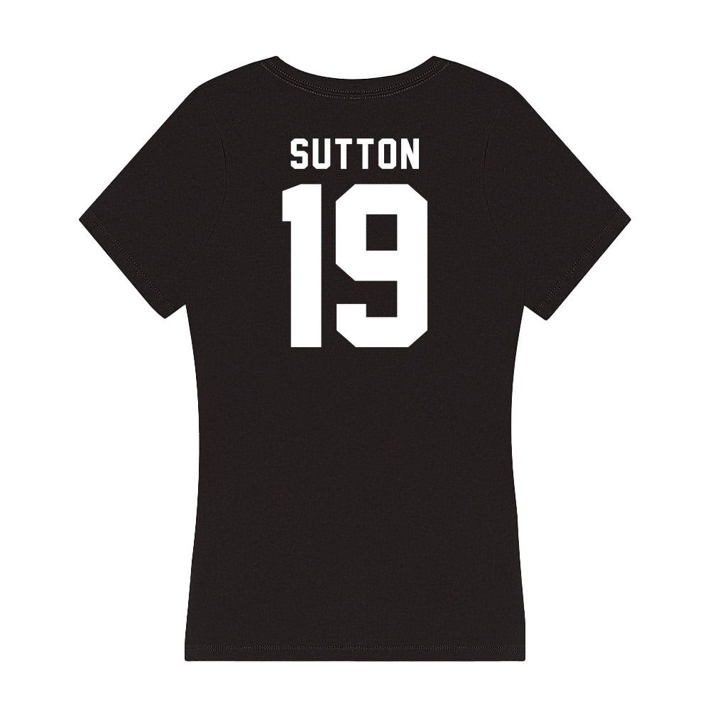 Georgia - NCAA Baseball : Ethan Sutton - Women's V-Neck T-Shirt-1