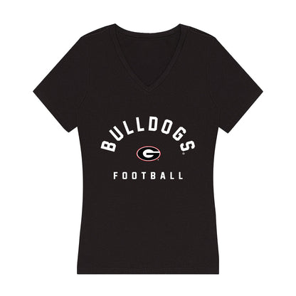 Georgia - NCAA Football : Mykel Williams - Women's V-Neck T-Shirt-0