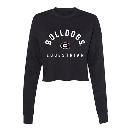 Georgia - NCAA Equestrian : Abbey Zawisza - Women's Cropped Crew Fleece-0