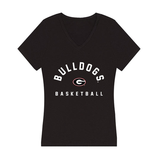 Georgia - NCAA Men's Basketball : Markel Jennings - Women's V-Neck T-Shirt-0