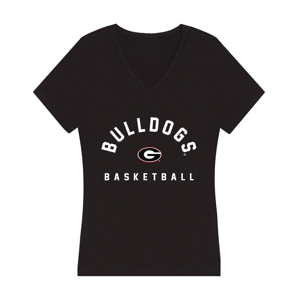 Georgia - NCAA Men's Basketball : Asa Newell - Women's V-Neck T-Shirt-0